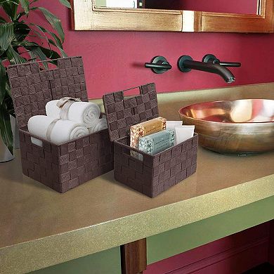 Sorbus 3-piece Stackable Weave Basket Set