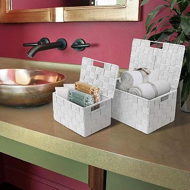 Sorbus 3-piece Stackable Weave Basket Set