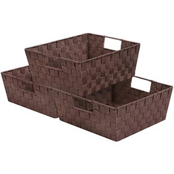 Sorbus 3 pc Woven Basket Bin Set