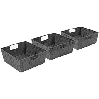 Sorbus 3 pc Woven Basket Bin Set
