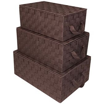Sorbus 3 pc Woven Storage Basket Set