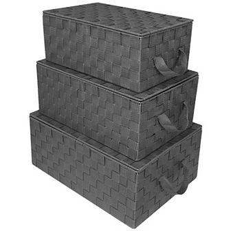 Sorbus 3 pc Woven Storage Basket Set