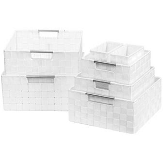 Sorbus Weave 7 pc Storage Basket Set