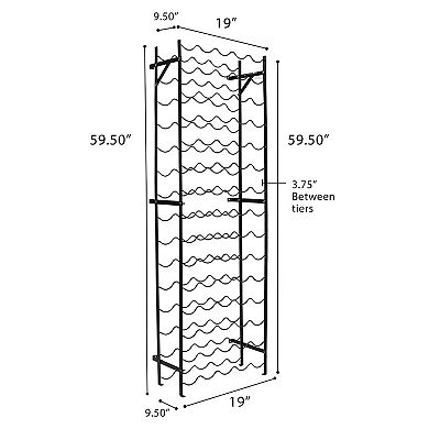Sorbus Freestanding 75-Bottle Wine Rack
