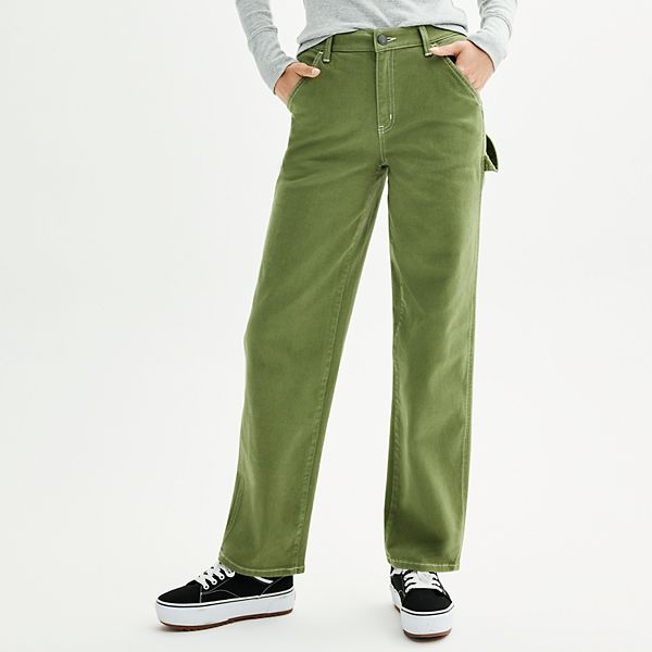 Juniors' SO® High-Waisted Utility Dad Pants