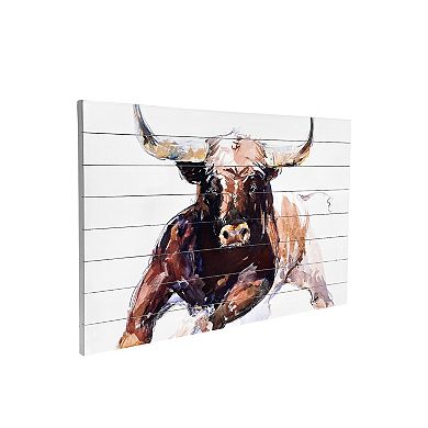 Gallery 57 The Bull Planked Wall Art