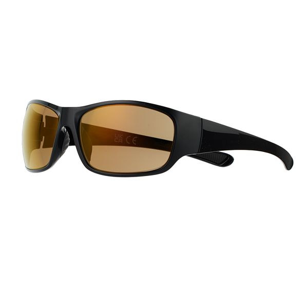 Mens Dockers® 62mm Mirrored Wrap Sunglasses