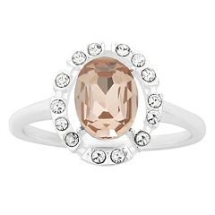 Brilliance Crystal Vintage Halo Ring