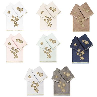Linum Home Textiles Turkish Cotton Tortuga 3-piece Embellished Towel Set