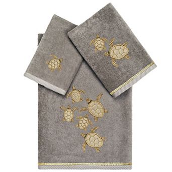 Linum Home Textiles Turkish Cotton Tortuga 3 pc Embellished Towel Set