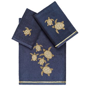 Linum Home Textiles Turkish Cotton Tortuga 3 pc Embellished Towel Set