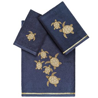 Linum Home Textiles Turkish Cotton Tortuga 3 pc Embellished Towel Set