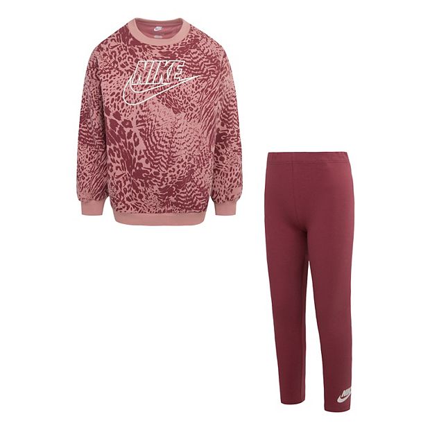 Girls 4-6x Nike Swoosh Home Sweatshirt and Leggings Set