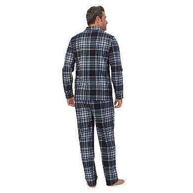 Men's Cuddl Duds® Cozy Lodge Notch Collar Top & Bottoms Pajama Set