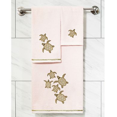 Linum Home Textiles Turkish Cotton Tortuga 2-piece Embellished Hand Towel