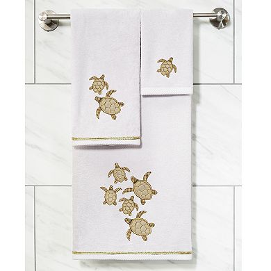 Linum Home Textiles Turkish Cotton Tortuga 2-piece Embellished Fingertip Towel Set