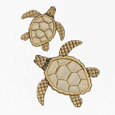 Linum Home Textiles Turkish Cotton Tortuga 4-piece Embellished Towel Set