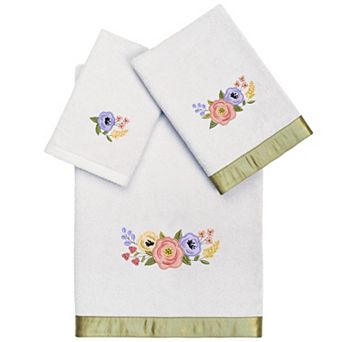 Linum Home Textiles Turkish Cotton Verano 3 pc Embellished Towel Set