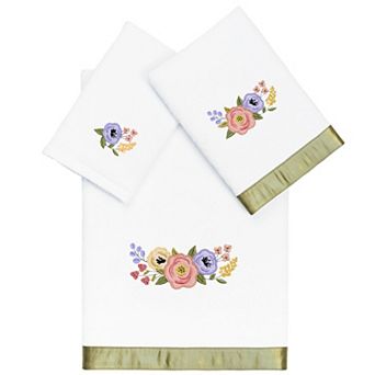 Linum Home Textiles Turkish Cotton Verano 3 pc Embellished Towel Set