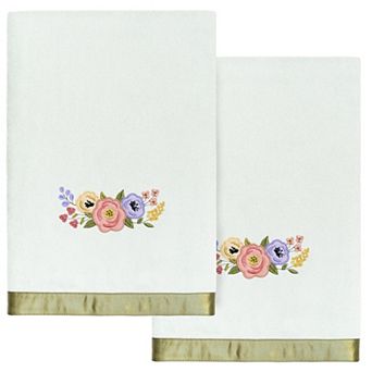 Linum Home Textiles Turkish Cotton Verano 2 pc Embellished Bath Towel Set