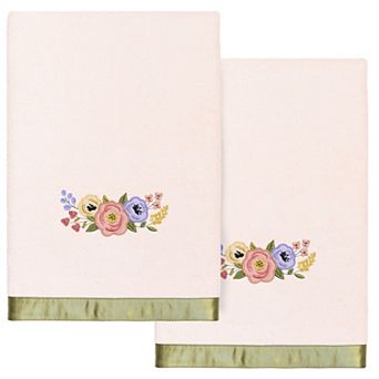 Linum Home Textiles Turkish Cotton Verano 2 pc Embellished Bath Towel Set
