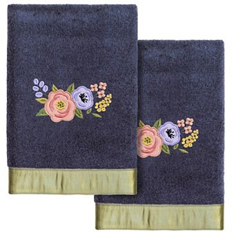 Linum Home Textiles Turkish Cotton Verano 2 pc Embellished Hand Towel Set