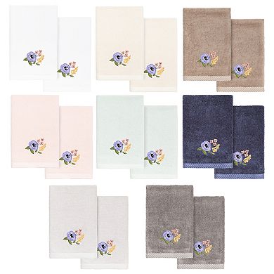 Linum Home Textiles Turkish Cotton Verano 2-piece Embellished Fingertip Towel Set