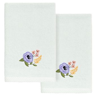 Linum Home Textiles Turkish Cotton Verano 2 pc Embellished Fingertip Towel Set