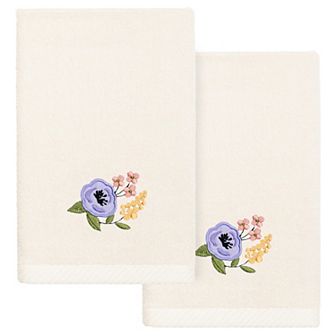 Linum Home Textiles Turkish Cotton Verano 2 pc Embellished Fingertip Towel Set
