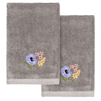 Linum Home Textiles Turkish Cotton Verano 2 pc Embellished Fingertip Towel Set