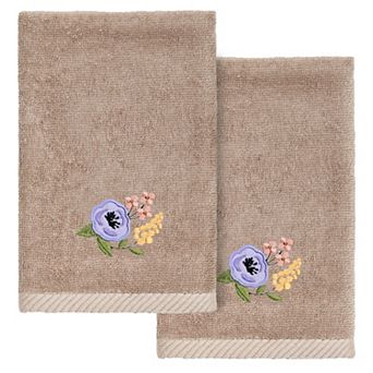 Linum Home Textiles Turkish Cotton Verano 2 pc Embellished Fingertip Towel Set
