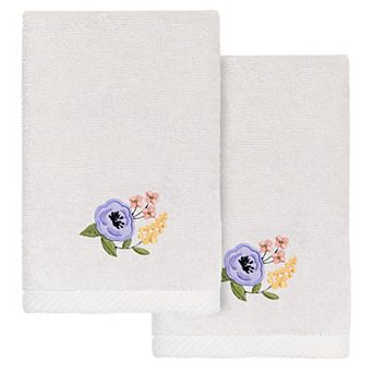 Linum Home Textiles Turkish Cotton Verano 2 pc Embellished Fingertip Towel Set