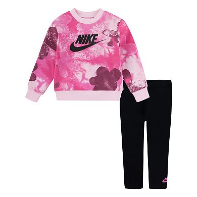 Baby & Toddler Girl Nike Sci-Dye Sweatshirt & Leggings Set