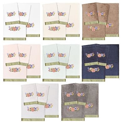 Linum Home Textiles Turkish Cotton Verano 4-piece Embellished Towel Set