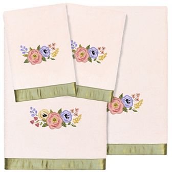 Linum Home Textiles Turkish Cotton Verano 4 pc Embellished Towel Set