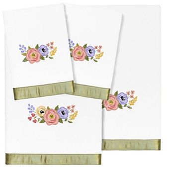 Linum Home Textiles Turkish Cotton Verano 4 pc Embellished Towel Set