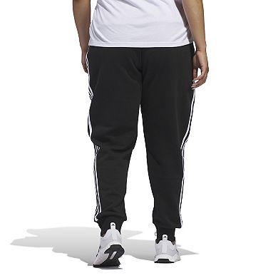 Plus Size adidas 3-Stripe Fleece Joggers