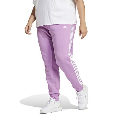 3 stripe fleece joggers womens best sale