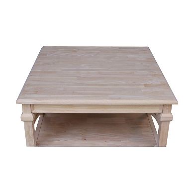 International Concepts Josephine Solid Wood Square Coffee Table