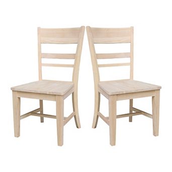 International Concepts Solid Wood Quincy Dining Chair 2 pc Set