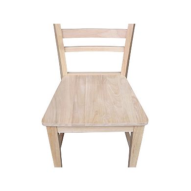 International Concepts Solid Wood Quincy Dining Chair 2-Piece Set