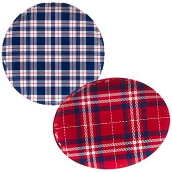 Certified International Patriotic 2 pc Melamine Platter Set