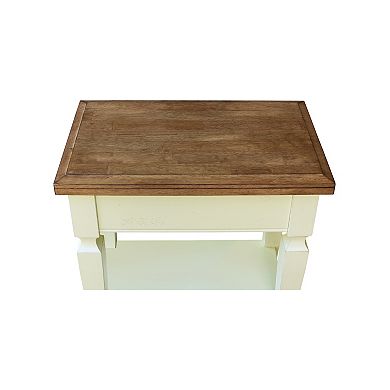 International Concepts Vista Solid Wood Side Table
