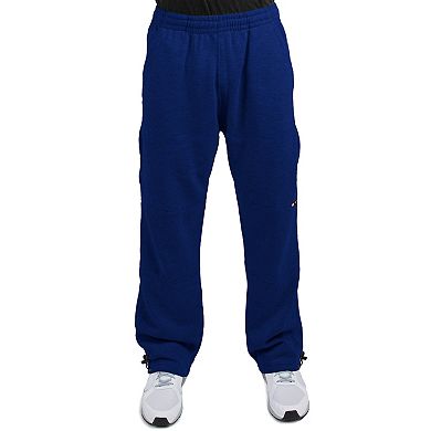 Vibes Men's Cargo Zipper Pocket Sweatpants Adjustable Bungee Cord open bottom