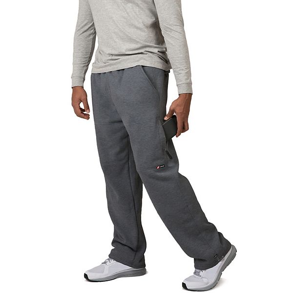 Vibes Men s Cargo Zipper Pocket Sweatpants Adjustable Bungee Cord open bottom