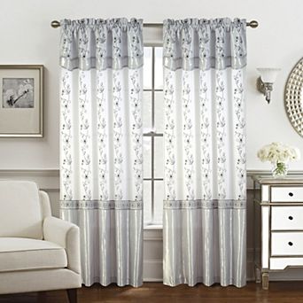 Priscilla Embroidered Panel With Double Valance