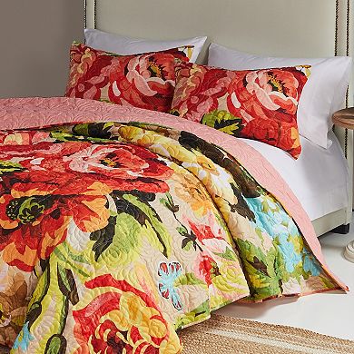 Greenland Home Senna Modern Boho Floral Quilted Pillow Sham