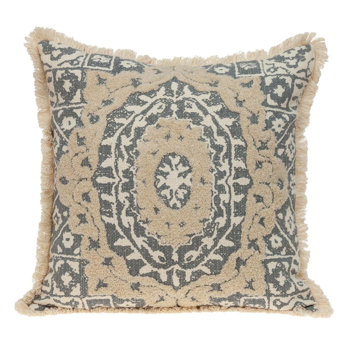 LA Throwback Football Baroque Pattern Accent Pillow-Cotton Twill