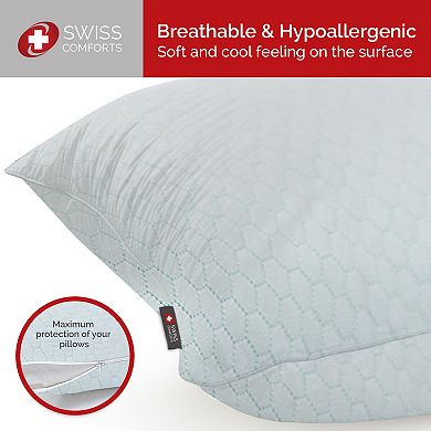 Swiss Comforts Cooling 2-pack Pillow Protector Set