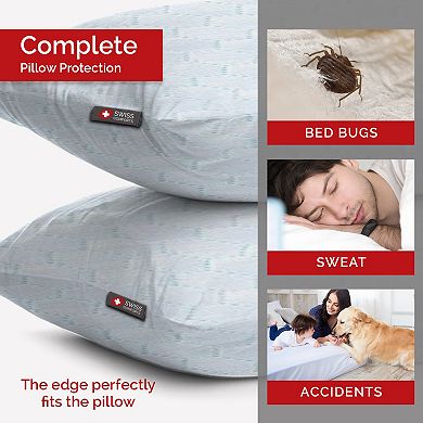 Swiss Comforts Cooling 2-pack Pillow Protector Set